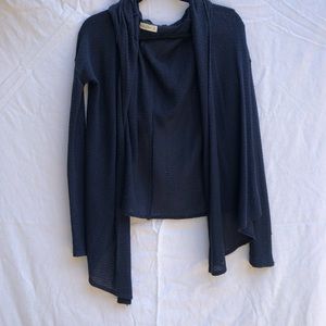 Hollister light knit navy cardigan
